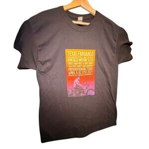 Texas Vintage Motorcycle Fandango 2021 Swap Meet Mens TShirt Black Size L